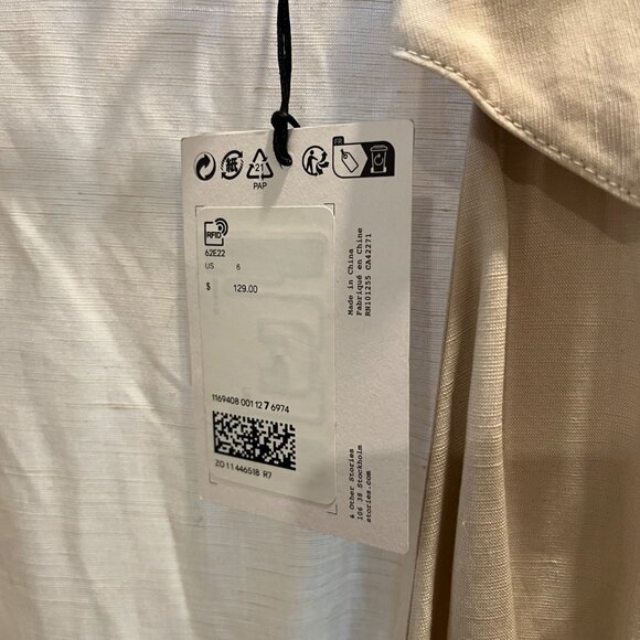 NWT &Other Stories Mini Wrap Shirt Dress - Picture 4 of 4